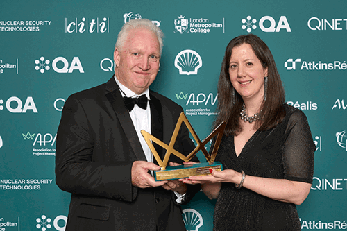 Tamsin Alli-Balogun receiving trophy for ChPP of the Year 2025