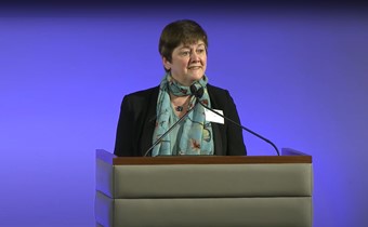 APM President Sue Kershaw speaking at the Crossrail Learning Legacy event