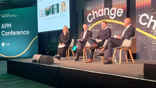 Panel members at the APM Change Changes conference