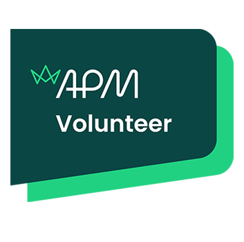 APM Volunteer Badge 350