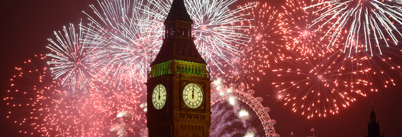 Elizabeth tower with fireworks display - credit: Jeff Overs